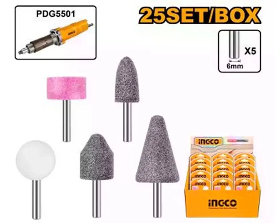 Set Limas Ingco Puntas Montadas 5 Piezas Akb0502 5