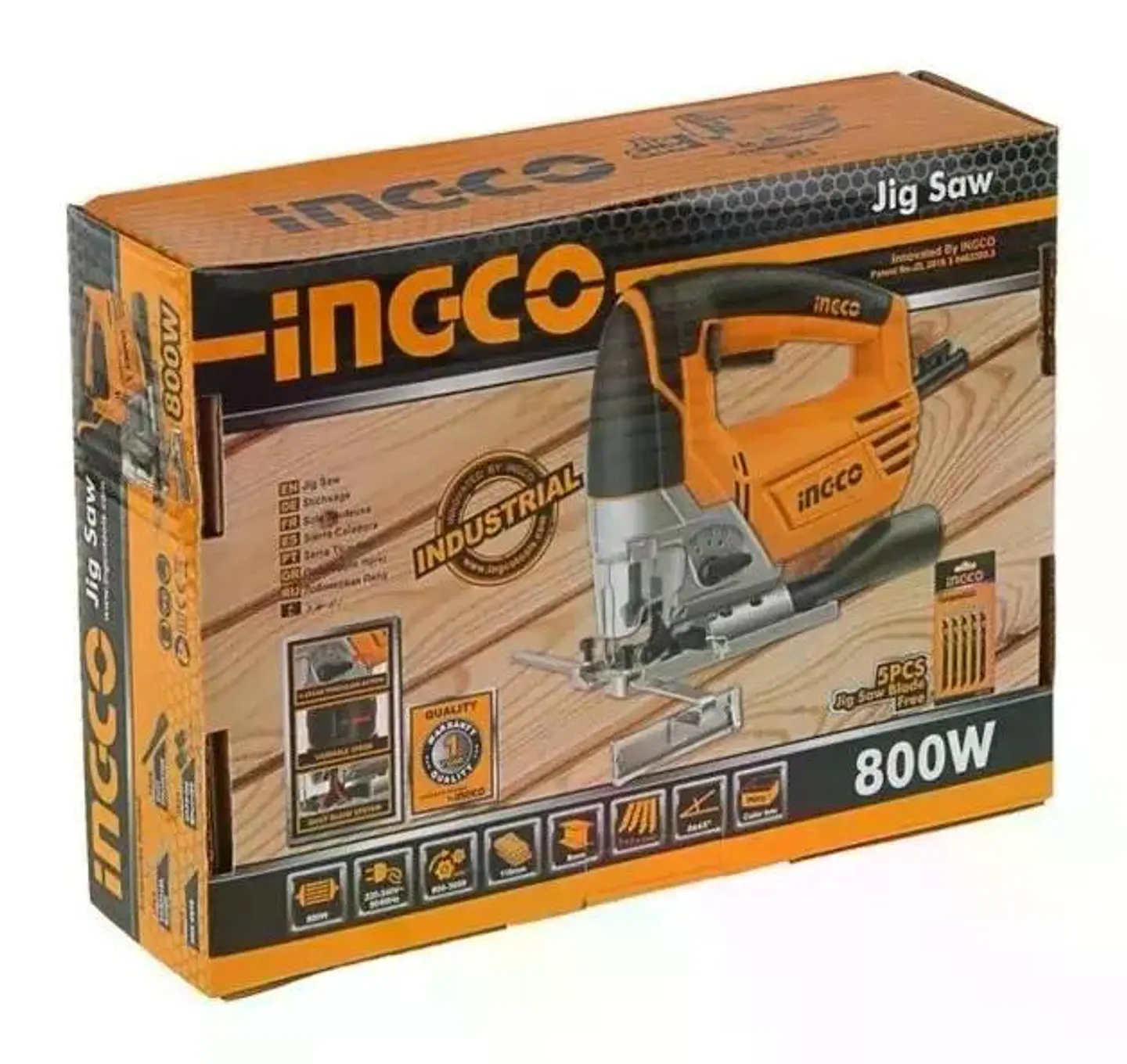 Sierra Caladora Eléctrica Ingco 800w + 5 Sierras + Accesorio 7