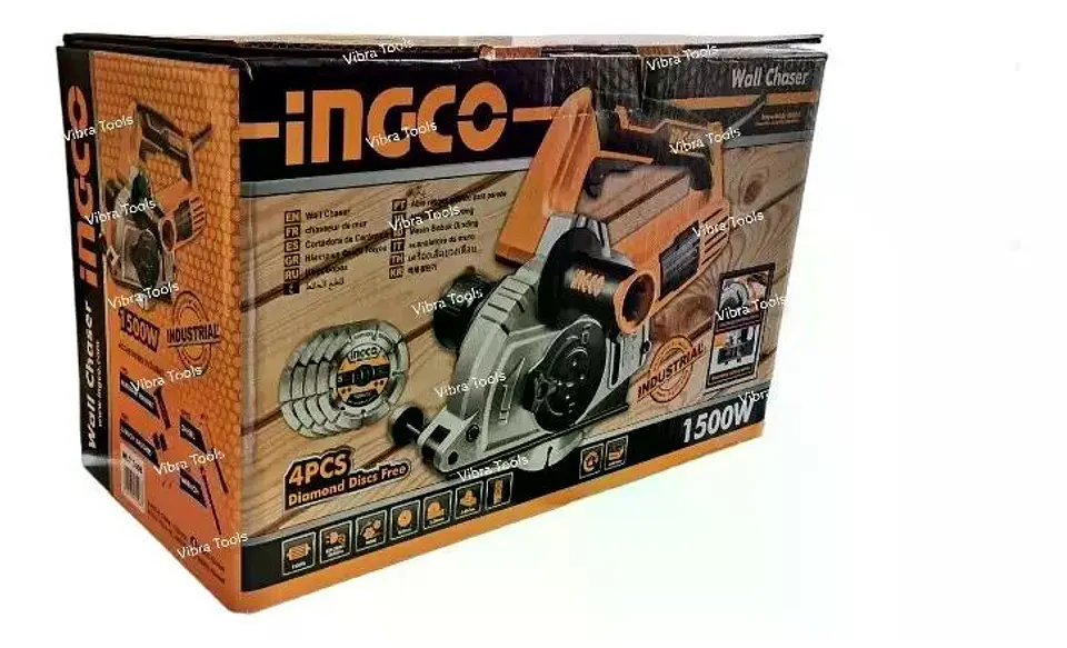 Sierra Cortadora De Muro Eléctrica Ingco 1500 W 125 Mm+ 8 Pz 5