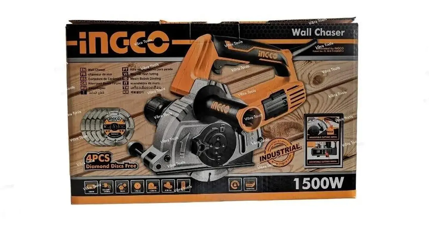 Sierra Cortadora De Muro Eléctrica Ingco 1500 W 125 Mm+ 8 Pz 6