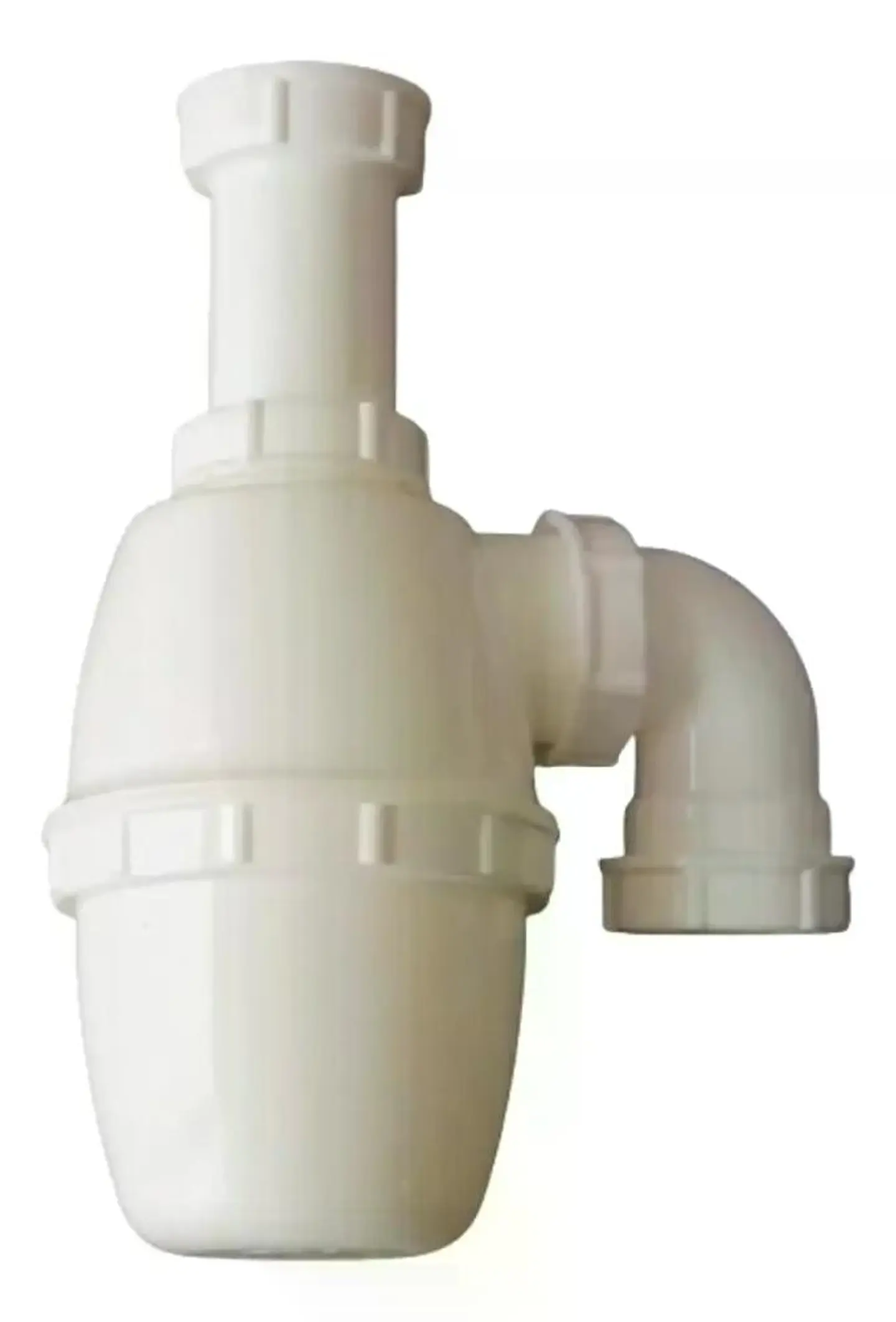 Sifon 1.1/4 - 1.1/2 Plastico Con Codo Salida Taumm Blanco 2
