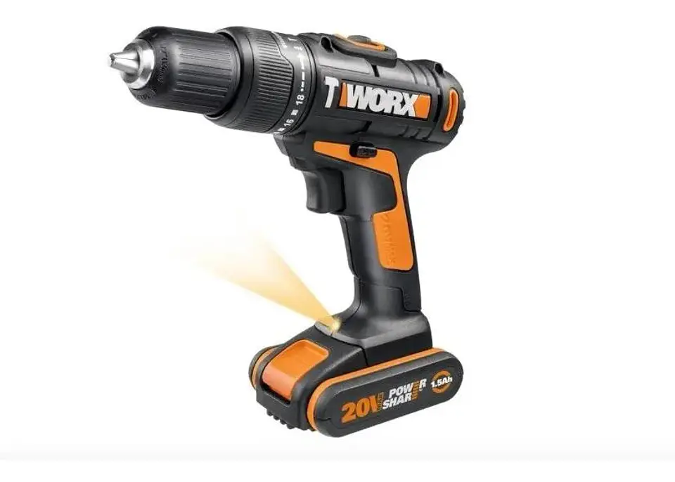 Taladro Percutor Inalámbrico Worx 13 Mm 20v + Bat + Cargador Negro 50/60 Hz 3