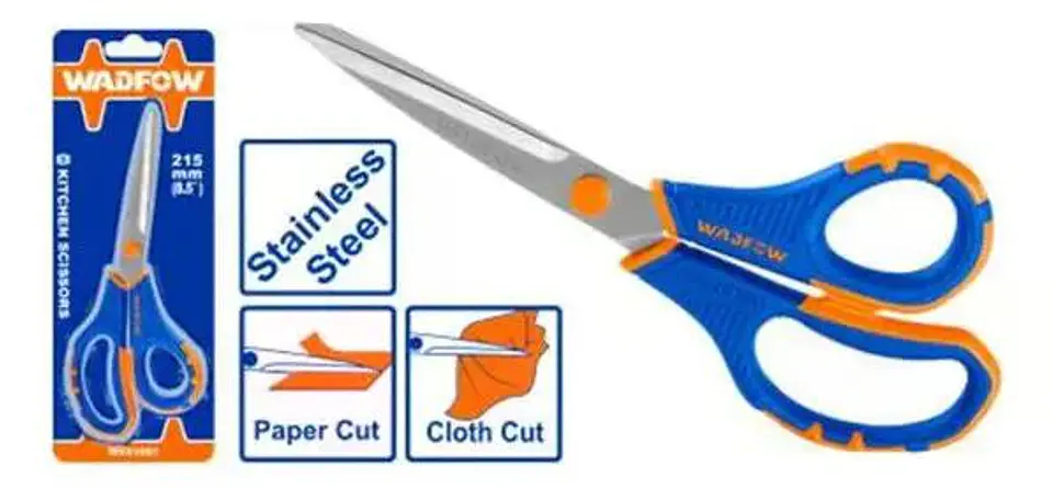 Tijera Universal 215 Mm 8.5 Pulgadas Acero Inox Wadfow Azul 7