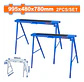 Set 2 Caballetes Plegables Wadfow 100 Kg 99x48x78 Cm Wdz1510 Azul - Miniatura 5