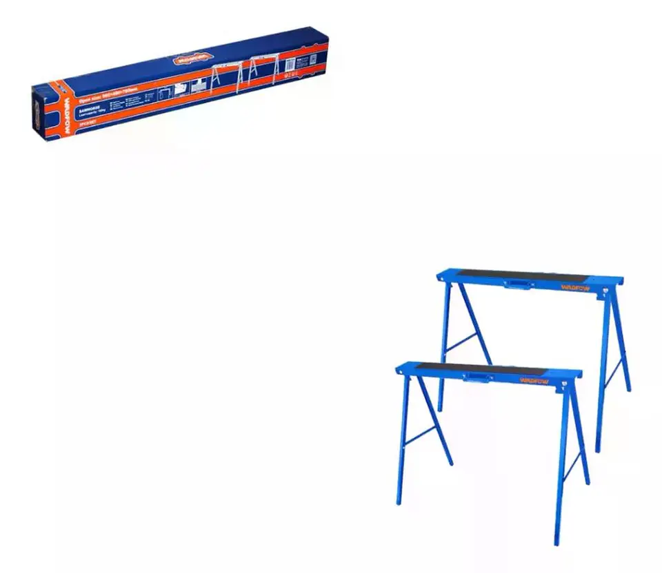 Set 2 Caballetes Plegables Wadfow 100 Kg 99x48x78 Cm Wdz1510 Azul 9