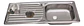 Lavaplatos Empotrable 100x44 Cm Eco P Monomando Izquie Taumm Gris - Miniatura 1