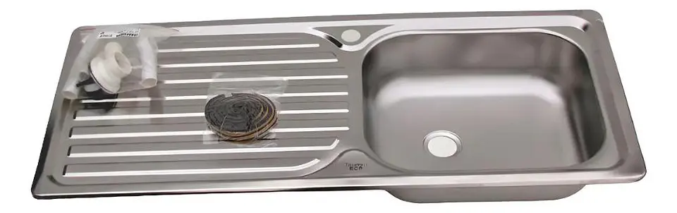 Lavaplatos Empotrable 100x44 Cm Eco P Monomando Izquie Taumm Gris 1