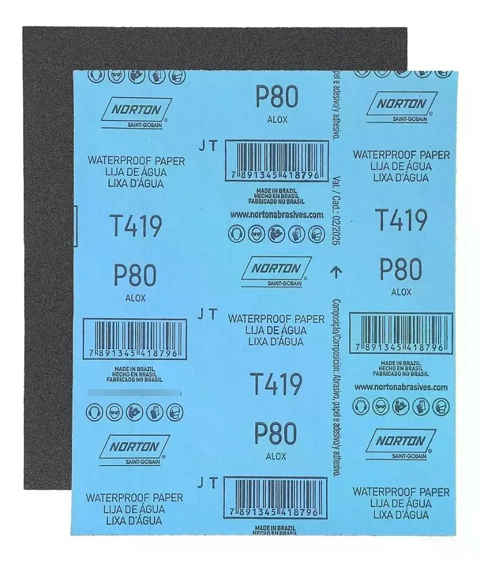 10 Lijas Al Agua Automotriz T-419 230x280 Mm Norton 80 1