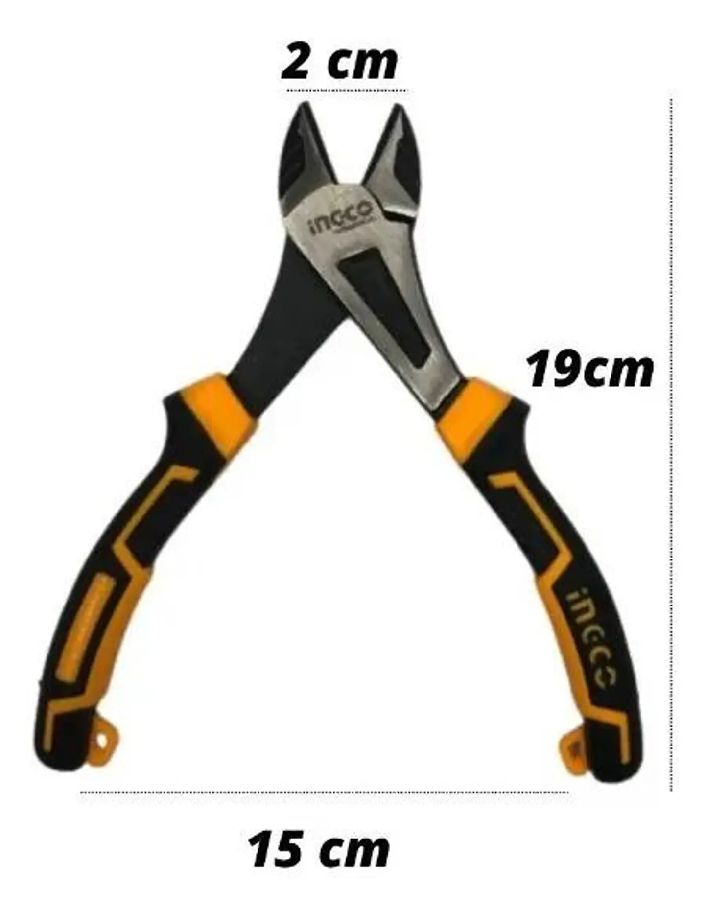 Alicate Corte Diagonal 180mm/7 Industrial Ingco Hhhdcp28180 Negro 4