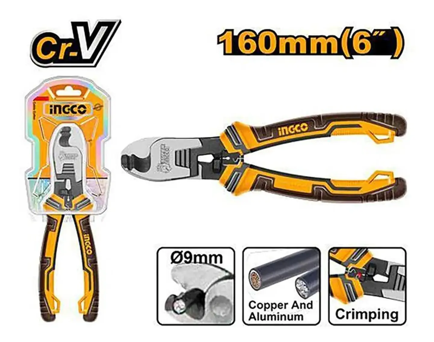 Alicate Corta Cables 6 Pulgadas Ingco 2