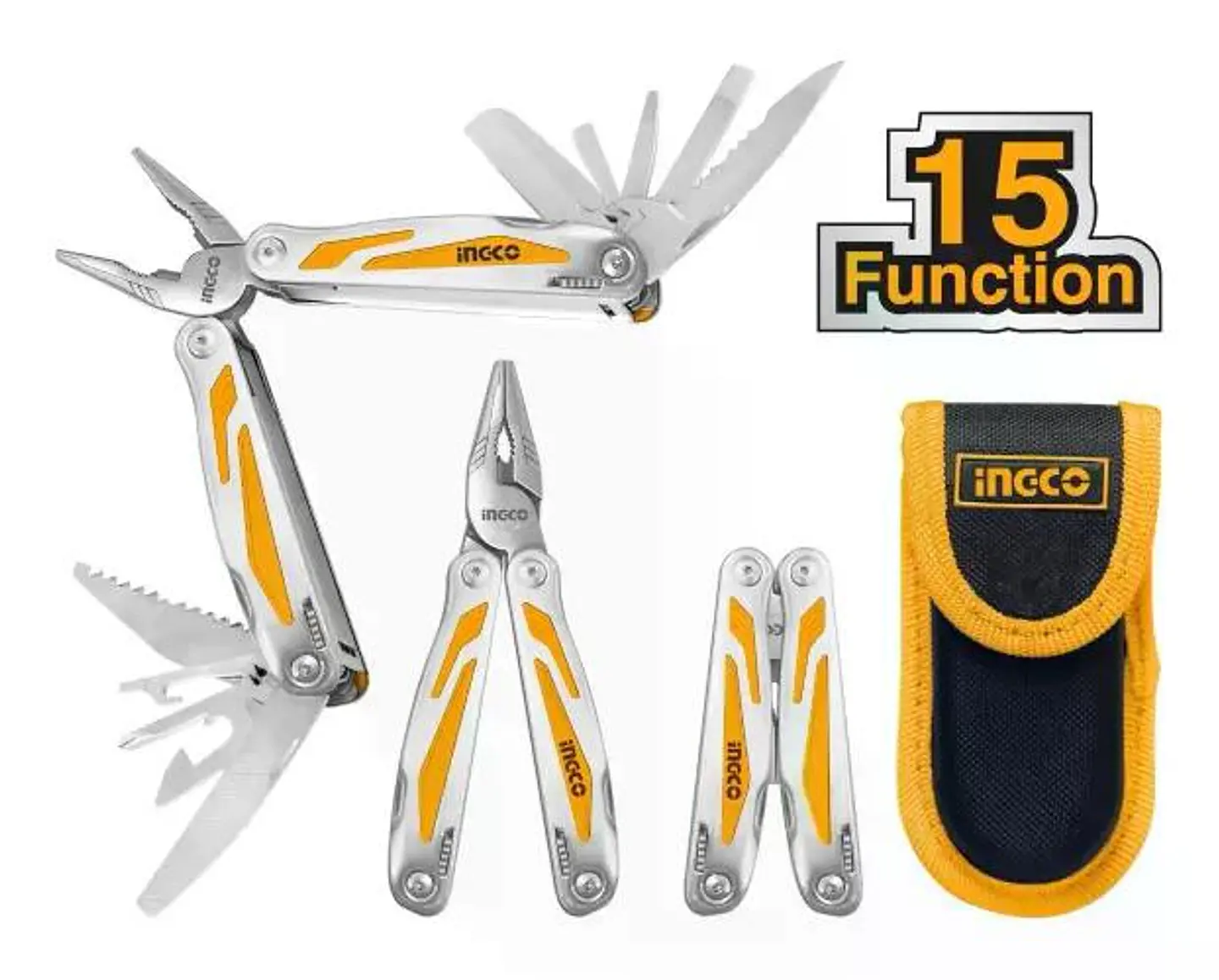Alicate Multiherramienta Ingco 15 Funciones+ Funda Hfmft0115 Plateado 4