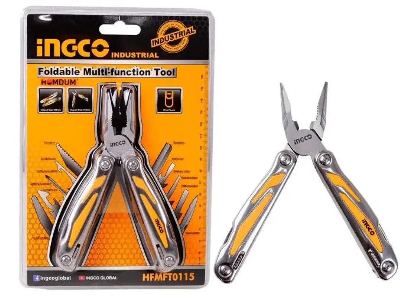 Alicate Multiherramienta Ingco 15 Funciones+ Funda Hfmft0115 Plateado 9