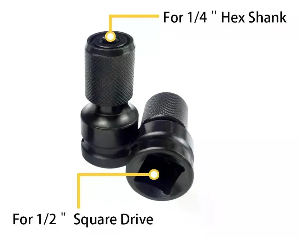 Adaptador De Impacto 1/2 Pulgada Punta Hexagonal 1/4 Torden 4