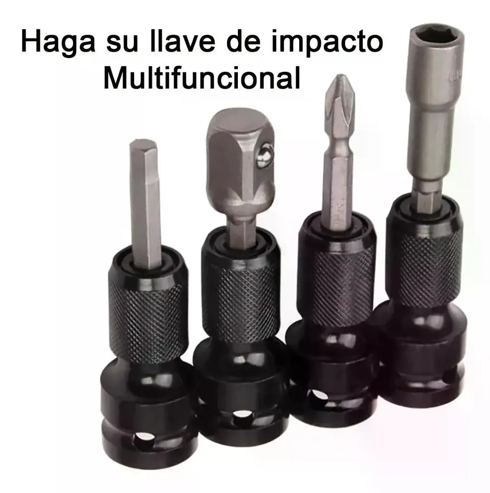 Adaptador De Impacto 1/2 Pulgada Punta Hexagonal 1/4 Torden 9