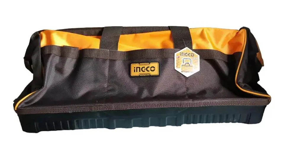 Bolso De Herramientas Industrial Ingco 18 Bolsillos 24 PuLG Marrón 4