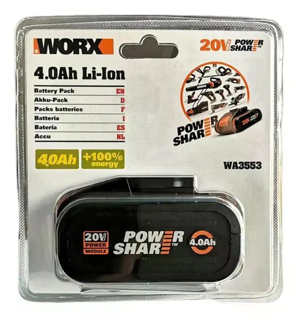 Batería Worx 4 Ah 20v Powershare 2