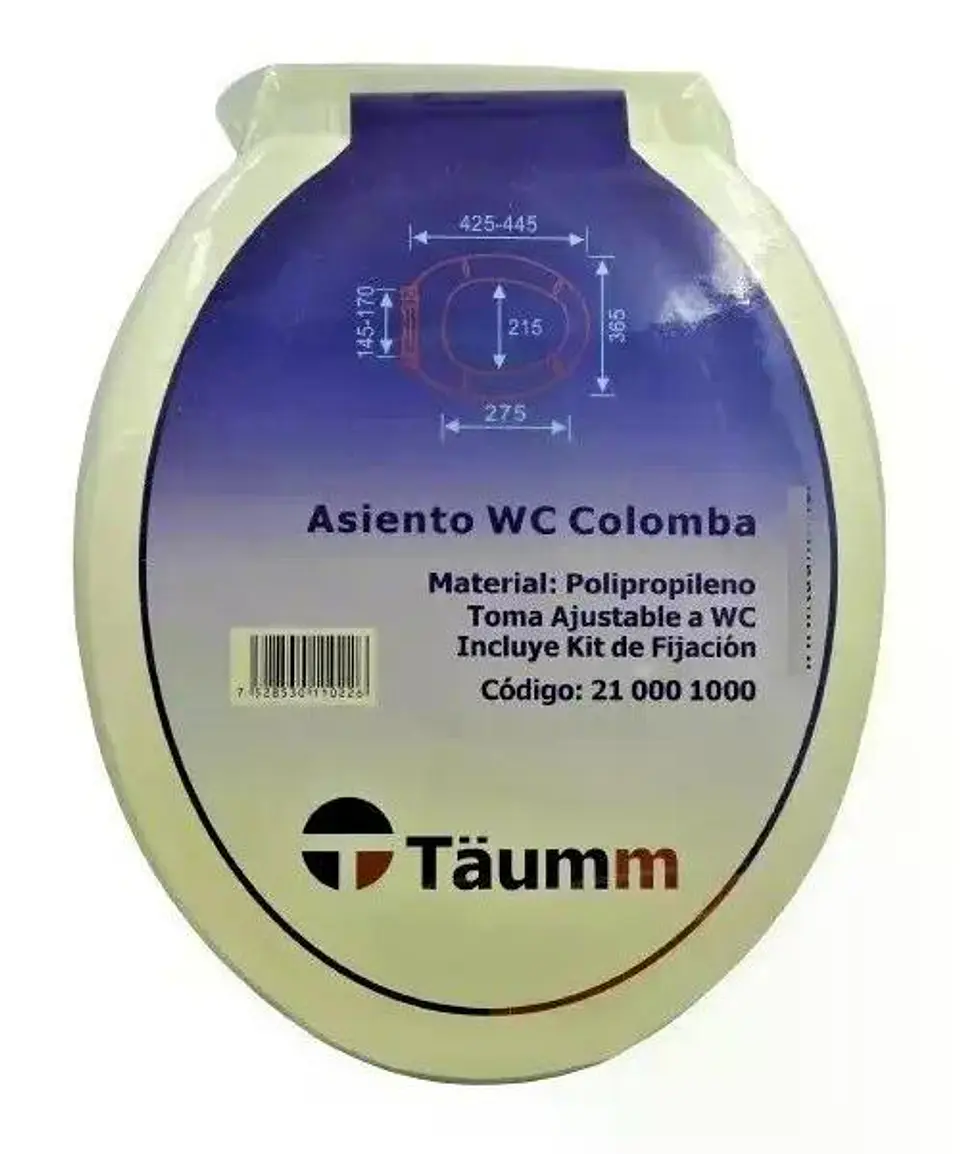Asiento Y Tapa Para Wc Colomba Color Blanco Blanco 7