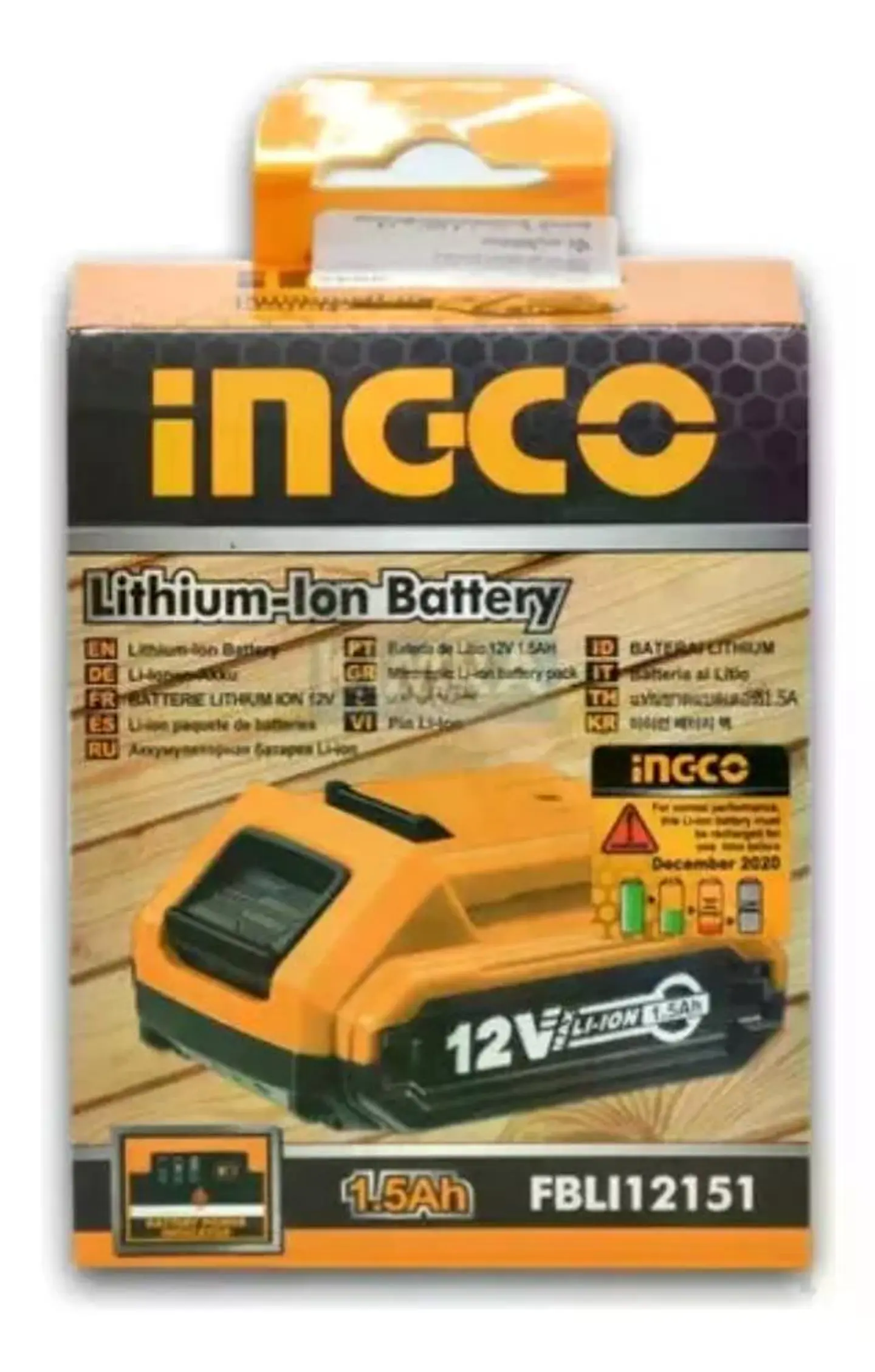 Batería Ion De Litio Ingco 12v 1.5 Ah Fbli12151 3