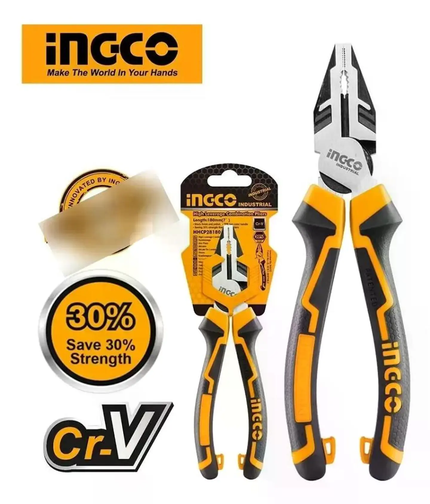 Alicate Pinza Universal Ingco Profesional 8 Pulgadas 200mm 7