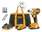 Atornillador De Impacto Ingco 20v + 2 Bat 2 Ah+ Carg + Bolso 20v - Miniatura 6