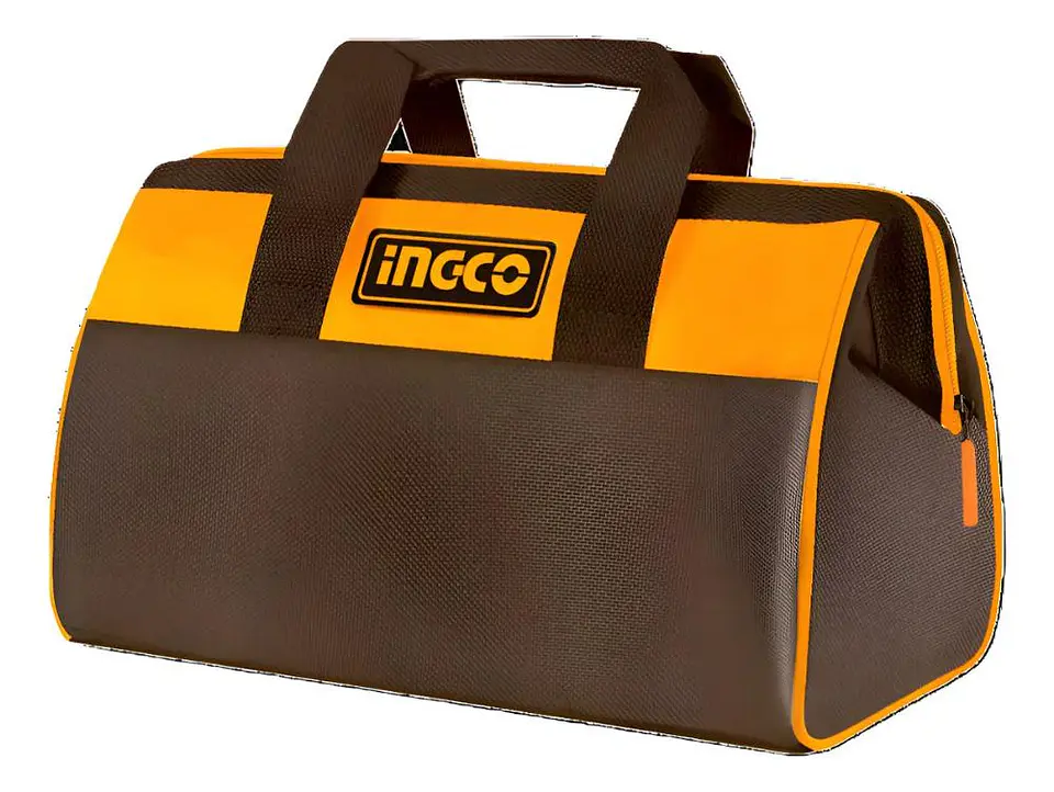 Bolso De Herramientas Ingco 14 Bolsillos 16 Pulgadas 15 Kg  Marrón Oscuro 1
