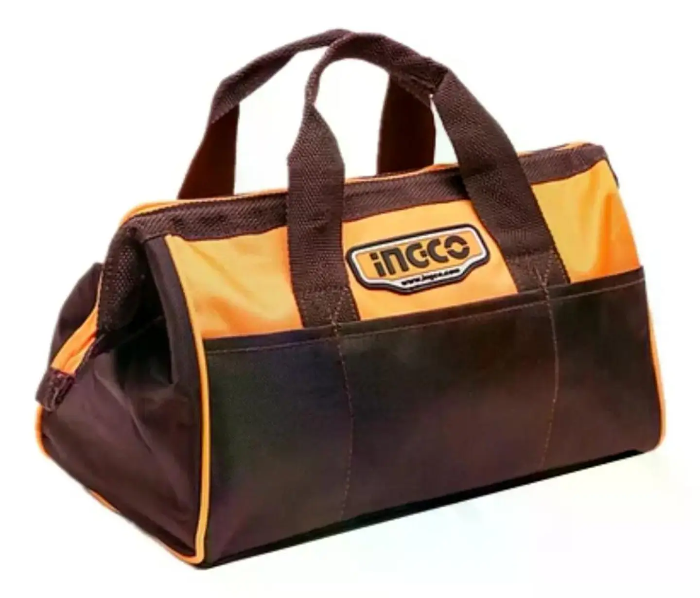 Bolso De Herramientas Ingco 14 Bolsillos 16 Pulgadas 15 Kg  Marrón Oscuro 3