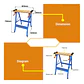 Banco De Trabajo Plegable Wadfow 100 Kg 60x63x75 Cm Wwe1525 Azul - Miniatura 5