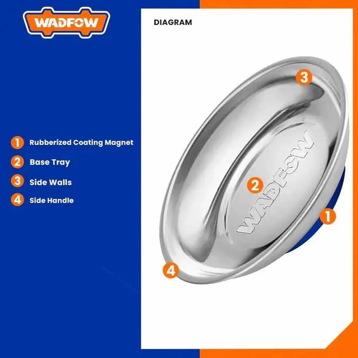Bandeja Magnetica Circular Redonda 150mm Wadfow Wmc6001 4