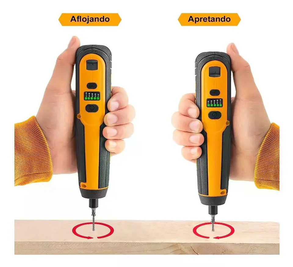 Atornillador De Precisión Ingco 4v + 42 Piezas + Caja Transp 5
