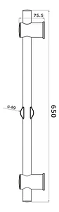 Barra Seguridad Y Soporte Para Ducha Telefono Adaptable 65cm Color 52053 - Miniatura 7