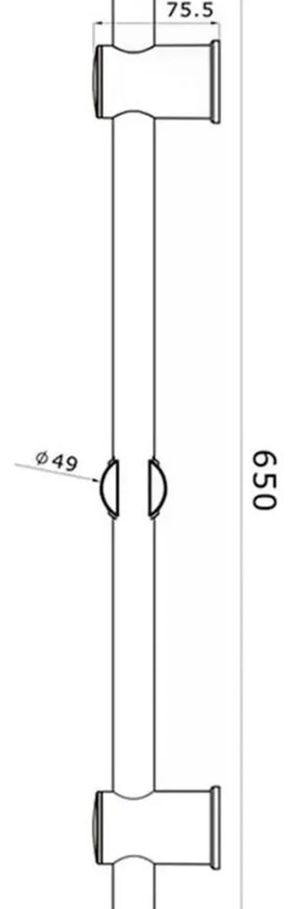 Barra Seguridad Y Soporte Para Ducha Telefono Adaptable 65cm Color 52053 7