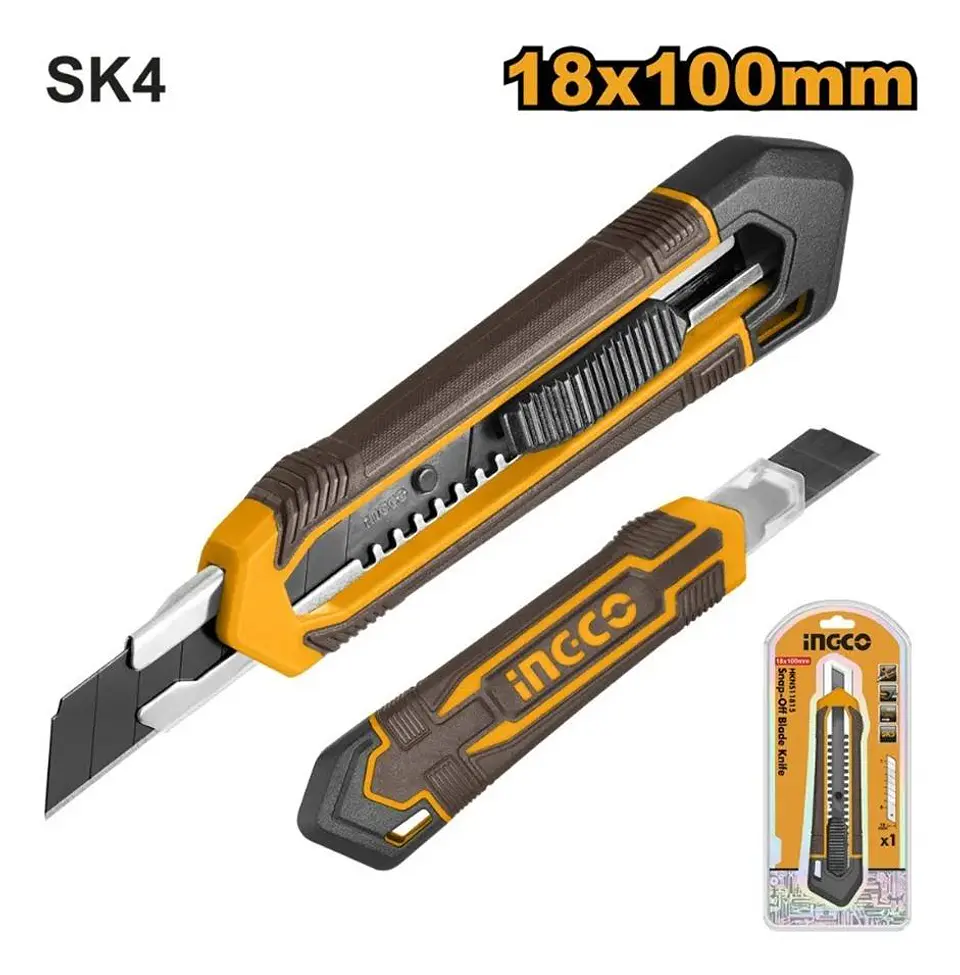 Cuchillo Cartonero Retractil 180 Mm Ingco 4