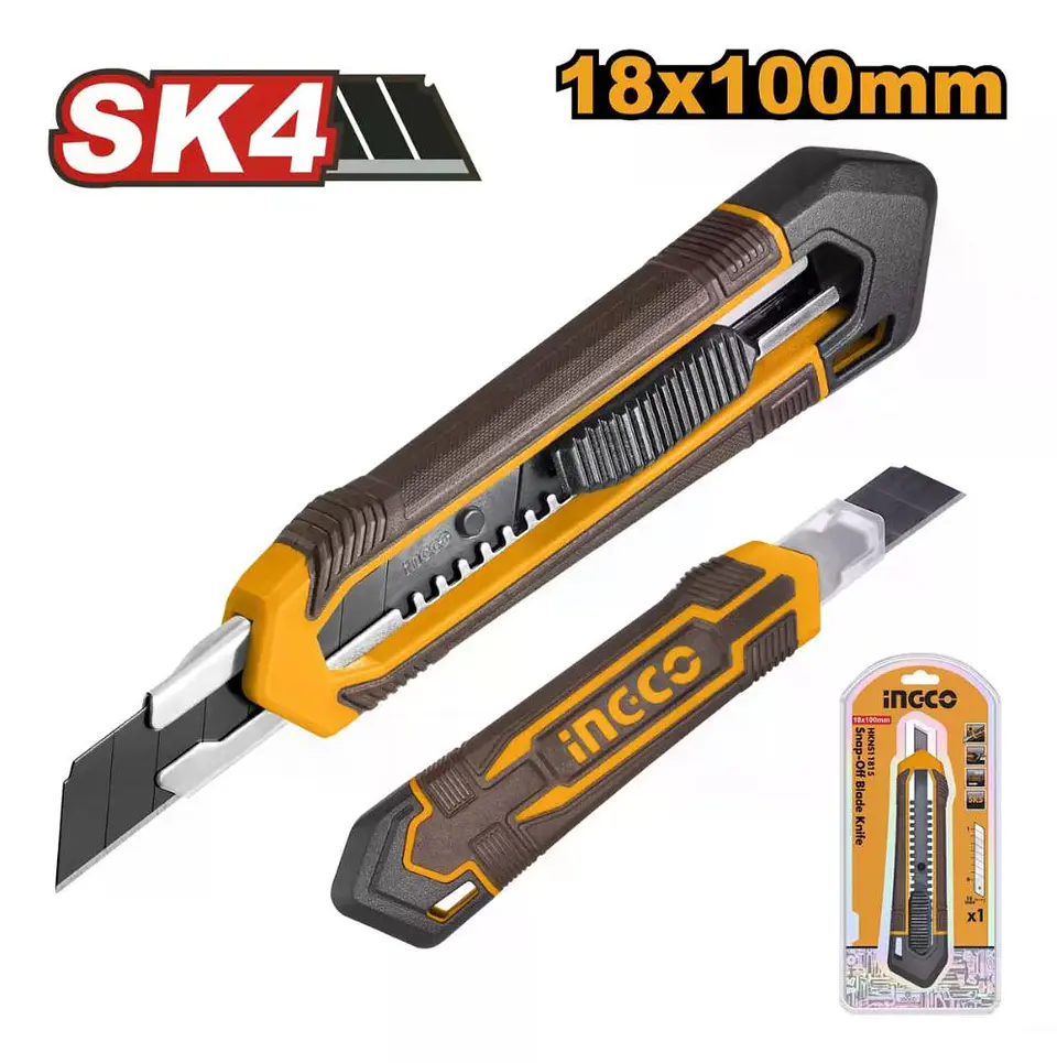 Cuchillo Cartonero Retractil 180 Mm Ingco 8