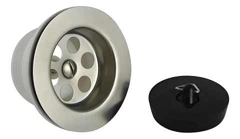 Desague Plastico Para Receptaculo Con Tapon De Goma Taumm Blanco