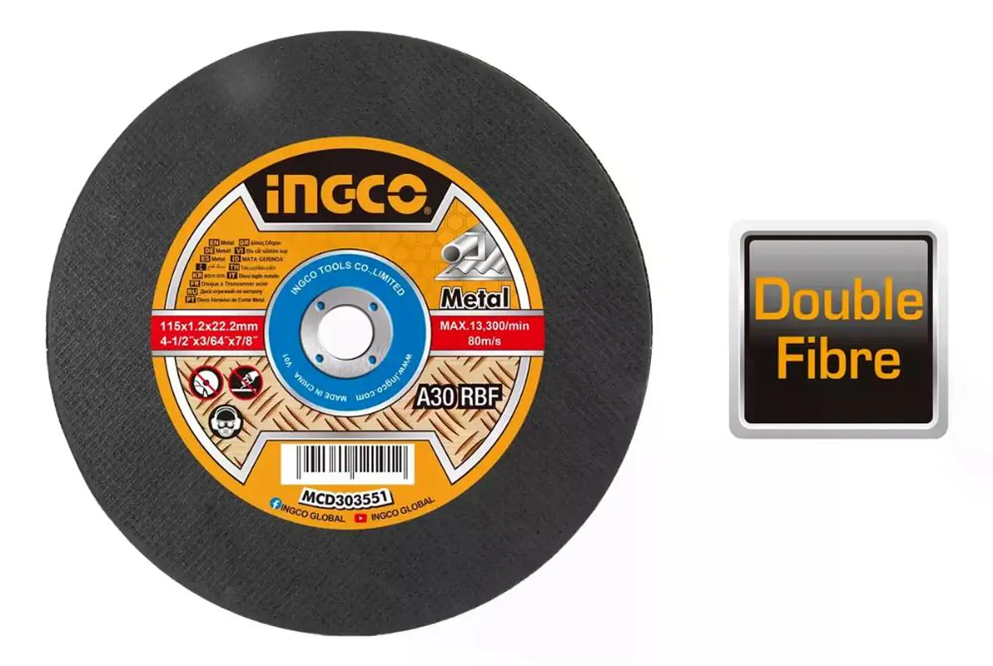 Disco Corte Metal 14 355mm Tronzadora Ingco Mcd253551 Negro Negro 3