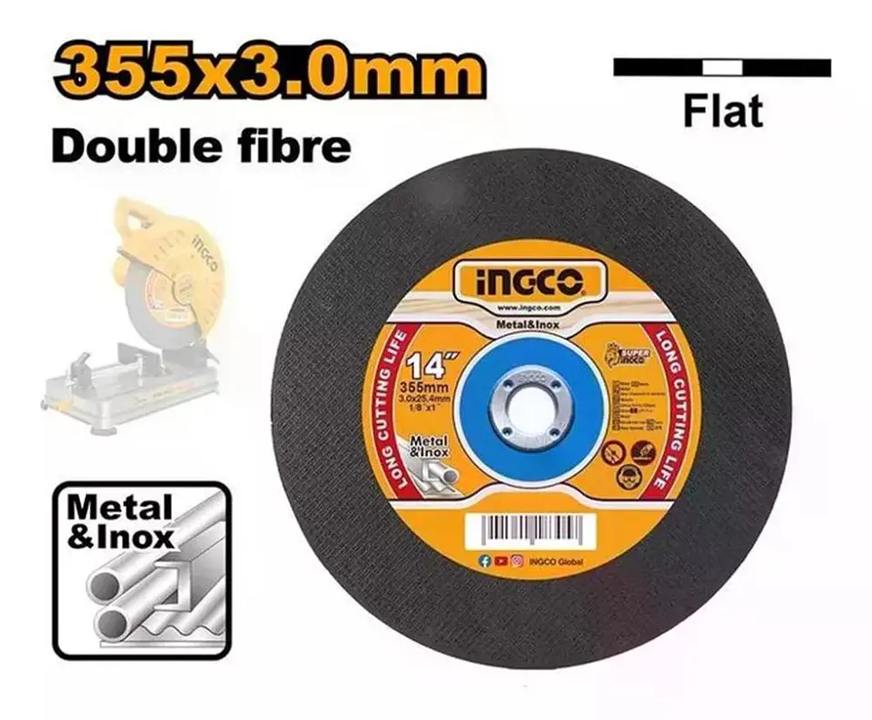 Disco Corte Metal 14 355mm Tronzadora Ingco Mcd253551 Negro Negro 5