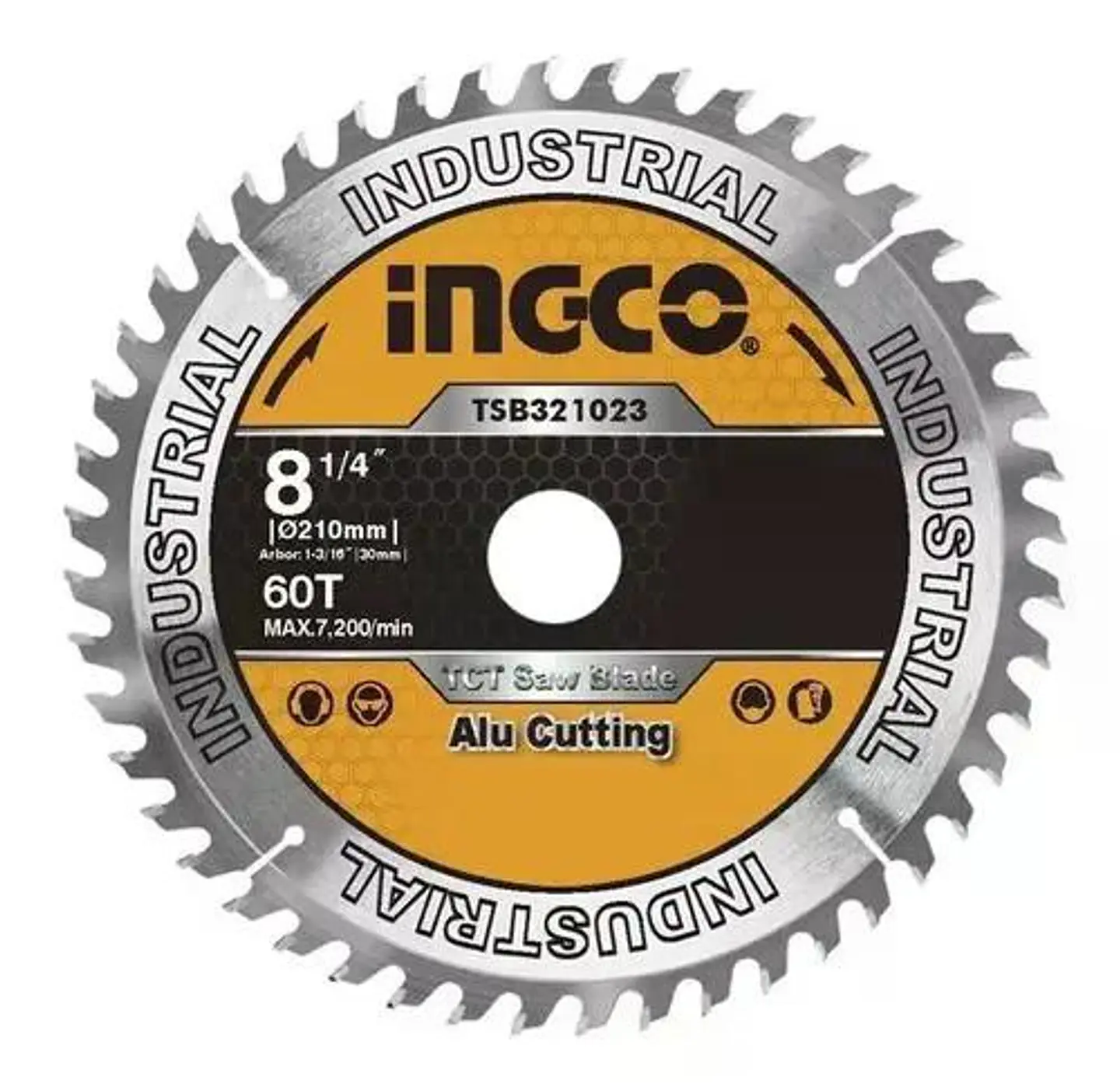 Disco De Sierra Circular Para Aluminio 210mm-8.1/4 Ingco Amarillo 1