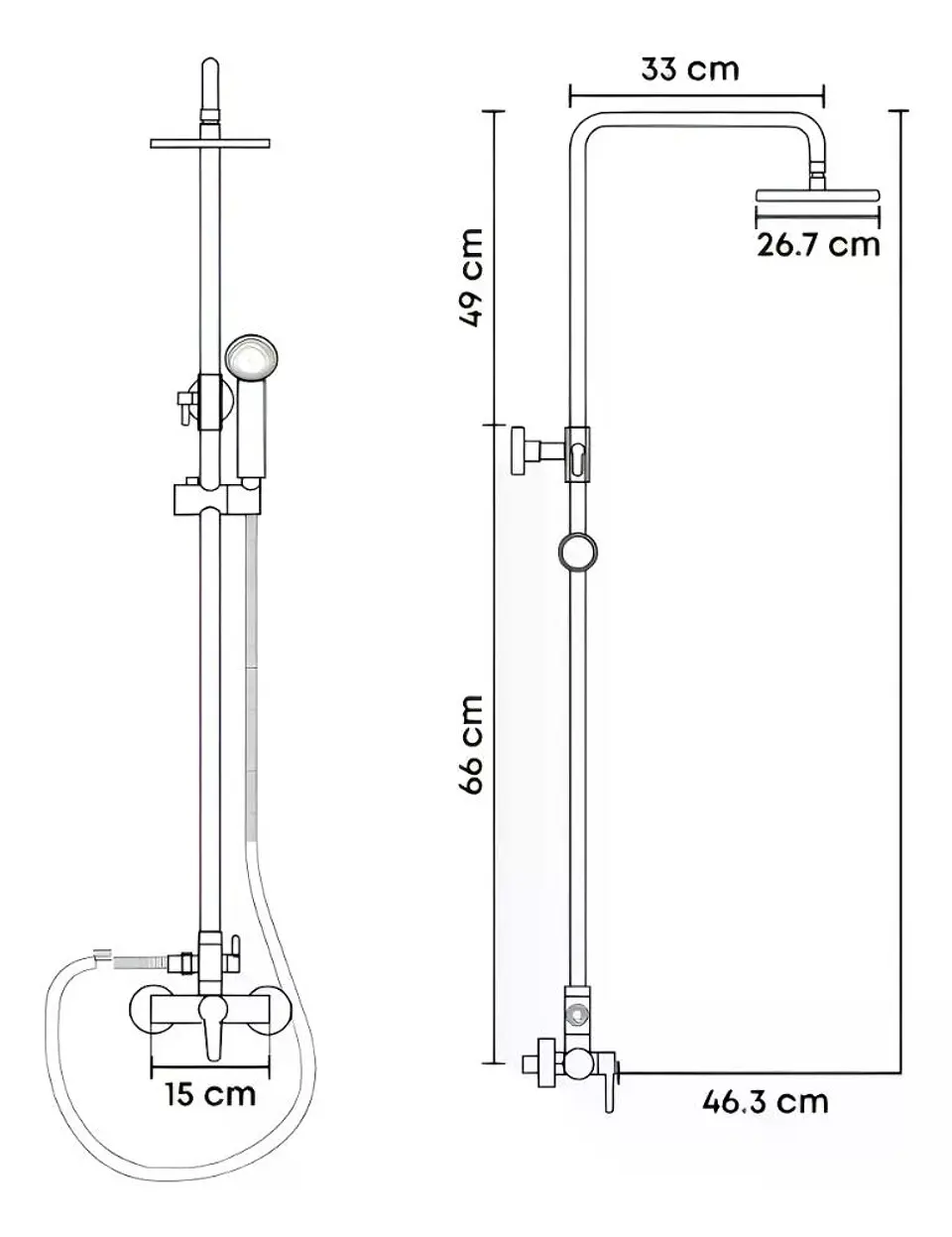 Columna Ducha Circular Con Monomando Ducha 11