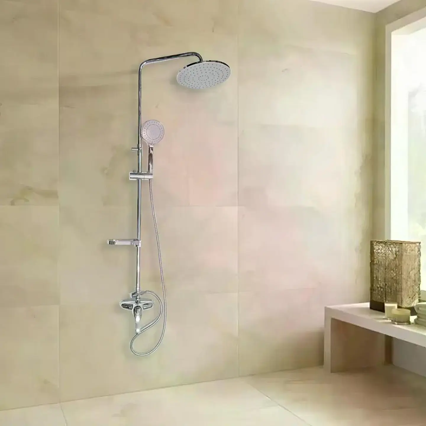Columna Ducha Circular Con Monomando Ducha 12