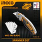 Cuchillo Cartonero Retráctil Ingco + 6 Repuestos Sk5 - Miniatura 5