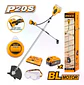 Desbrozadora Desmalezad 40v Industria Ingco +acc Cstli202522 Naranjo/gris - Miniatura 3