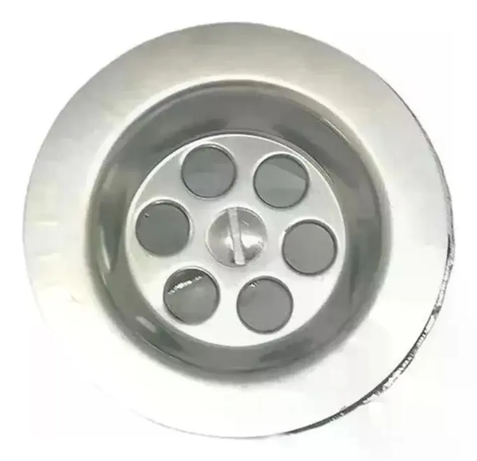 Desague Plástico 1 1/2 Borde Cromado Taumm Gris 4
