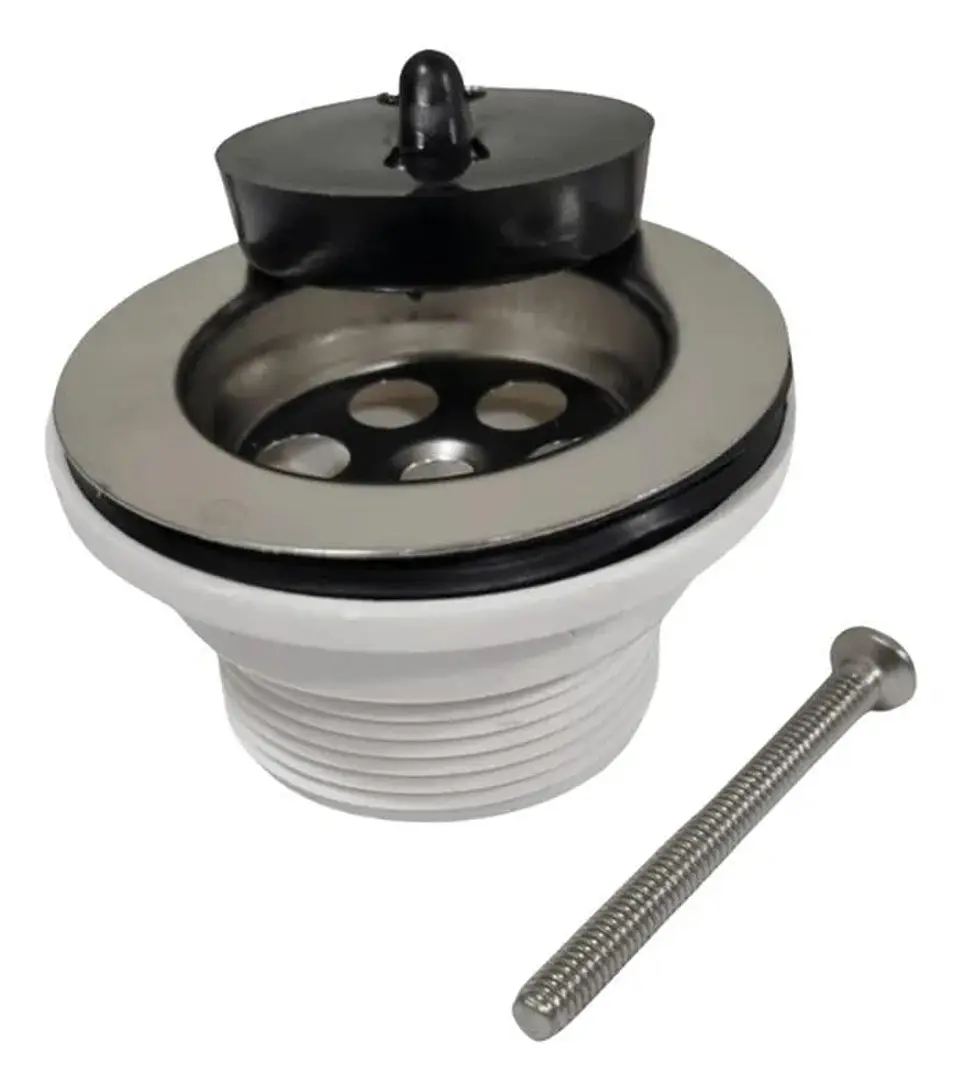 Desague Plástico 1 1/2 Borde Cromado Taumm Gris 5
