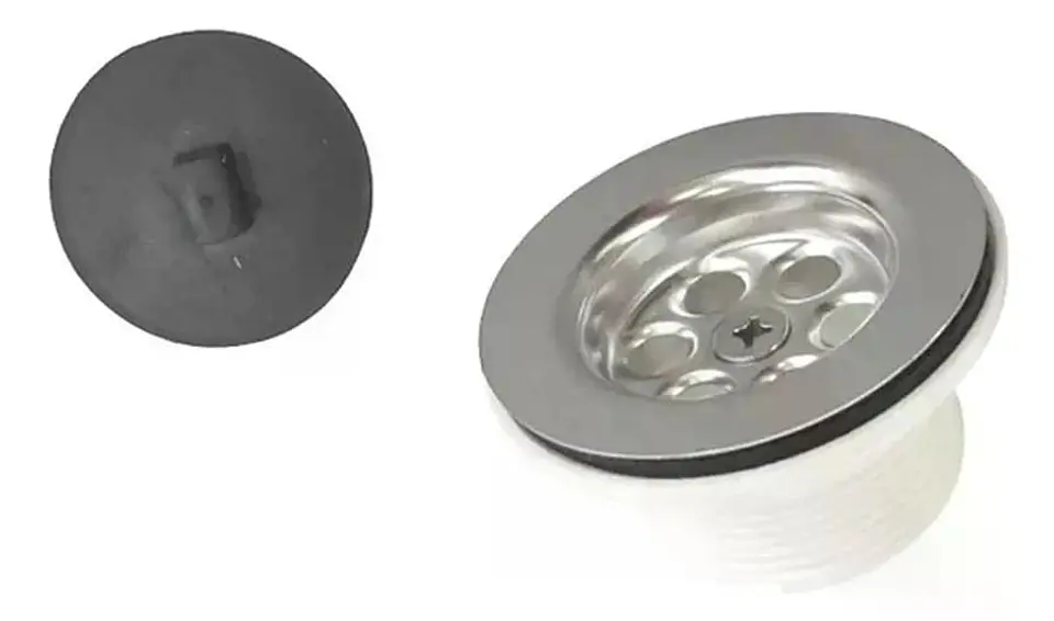 Desague Plástico 1 1/2 Borde Cromado Taumm Gris 6