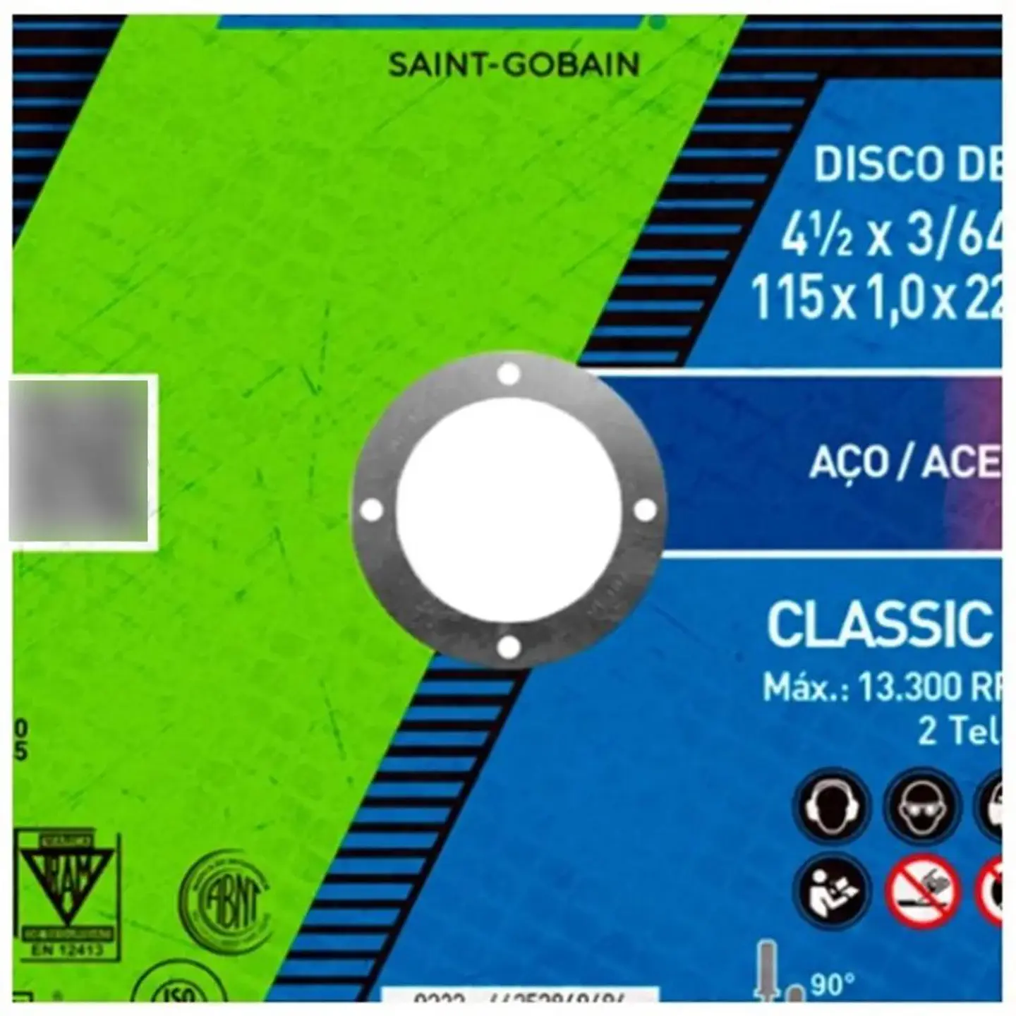 Disco De Corto Fino Norton 4-1/2 Classic Ar 102 Acero - Inox Azul Oscuro 5