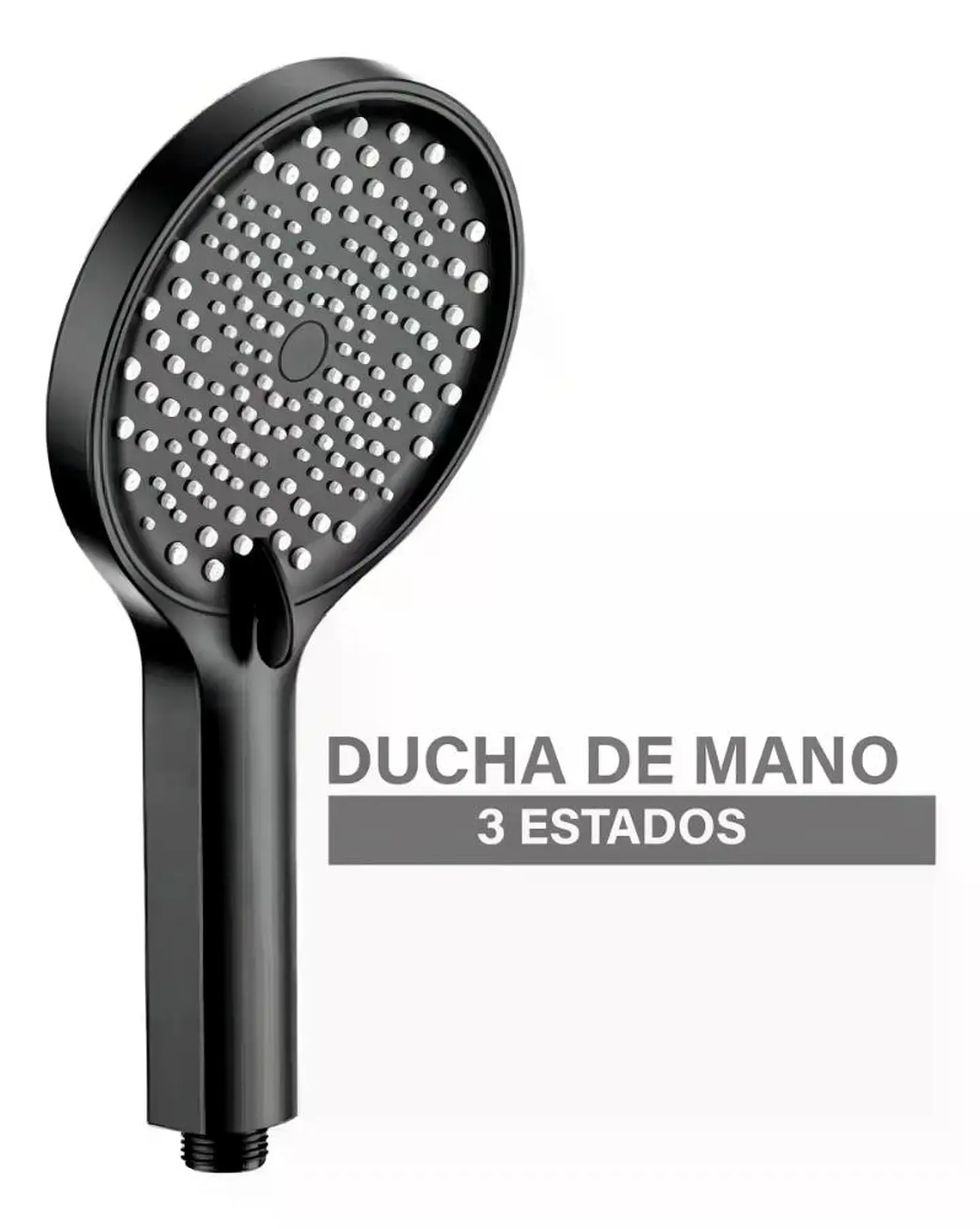Columna Ducha Negra Con Plato Mango Monomando Notte Taumm 5