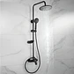 Columna Ducha Negra Con Plato Mango Monomando Notte Taumm - Miniatura 8