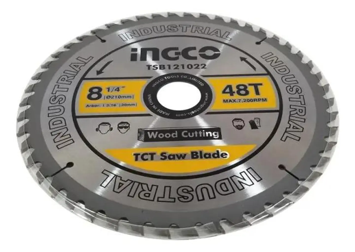 Disco Sierra Circular Ingco Madera 210 Mm 48t Tsb121022 Gris Oscuro 3