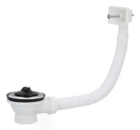 Desague Plastico Lavaplatos 1 1/2 Con Tubo Rebalse Taumm Blanco