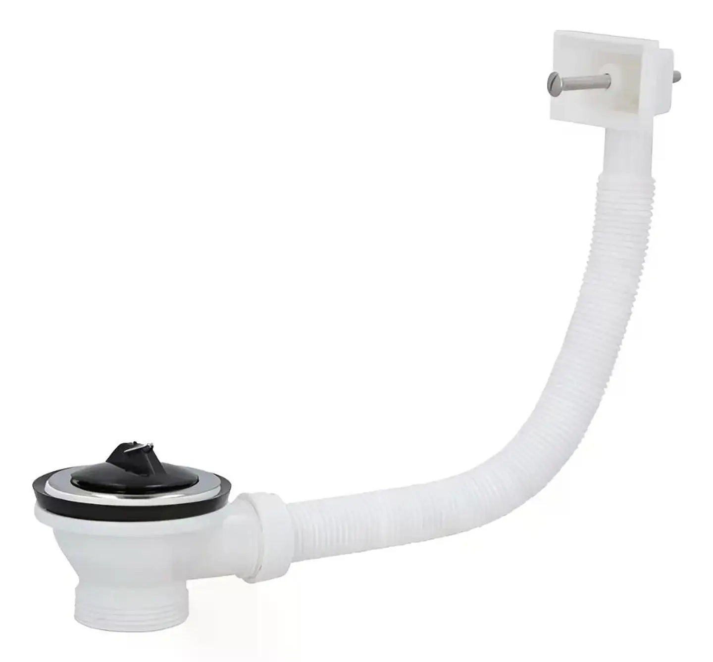 Desague Plastico Lavaplatos 1 1/2 Con Tubo Rebalse Taumm Blanco 1